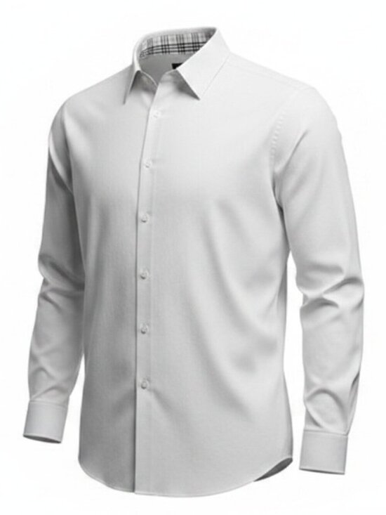 Burberry Other - Burberry London Men's Long Sleeve White Shirt With Nova Check Inner Neck XXL